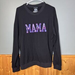 Resort To  Smooth bamboo Women's XL Mama Crew sweatshirt French Terry  Moana